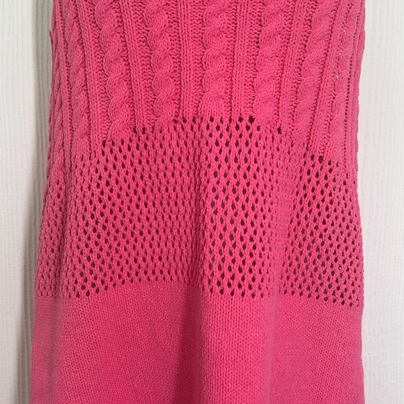 Zara - NWT Pink Knitted Chenille Spaghetti Strap Mini Dress Size Large - Picture 6 of 12